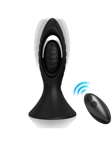 ARMONY - VIBRATOR & ANALPLUG SILIKON SCHWARZ