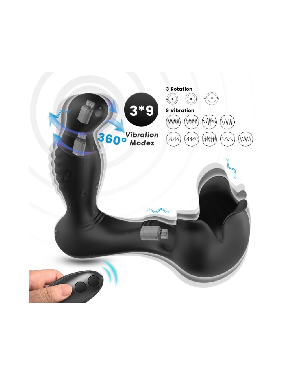 ARMONY - SURROUND VIBRATOR ANAL & STIMULATOR HODEN FERNBEDIENUNG SCHWARZ