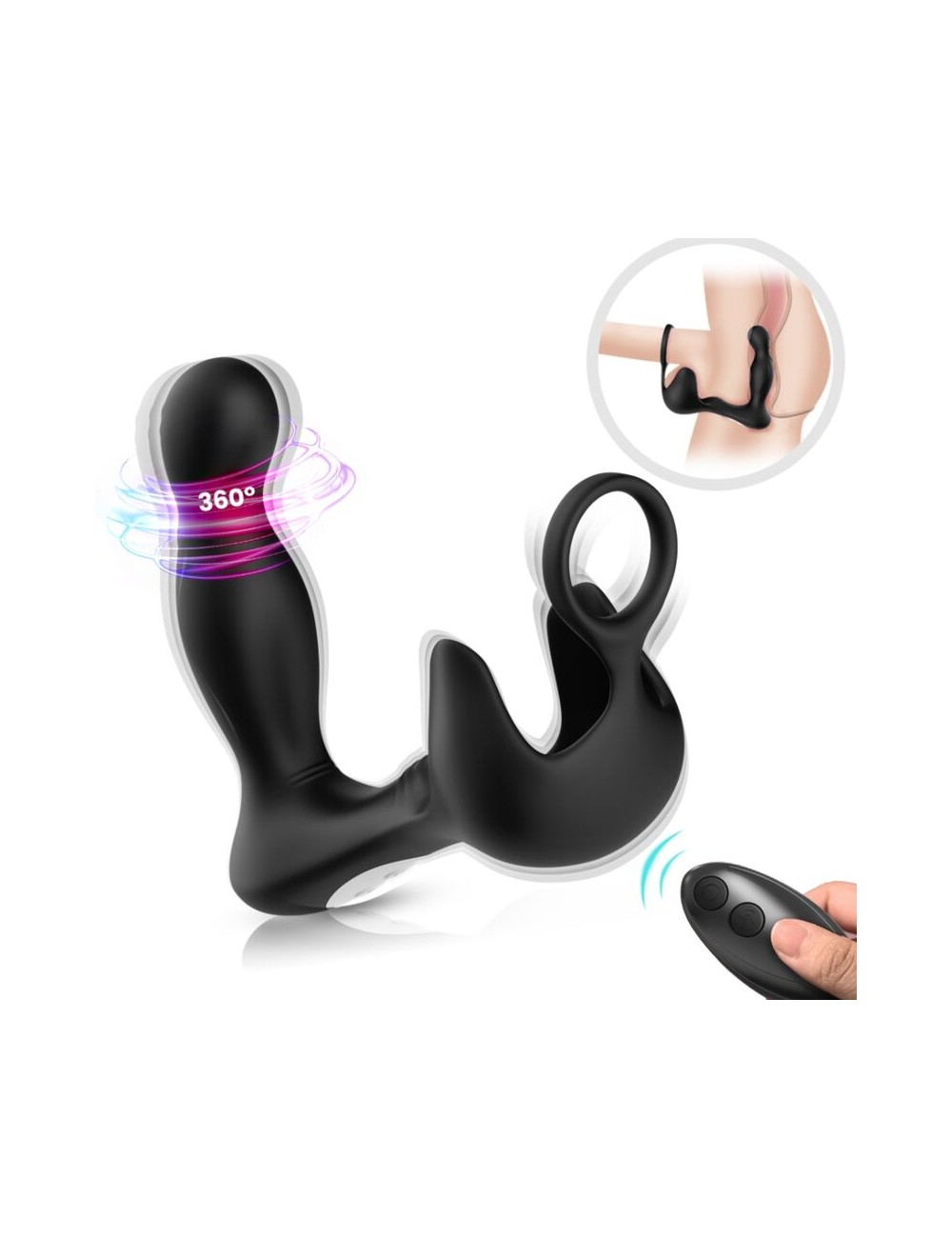 ARMONY - SURROUND VIBRATOR ANAL & STIMULATOR HODEN & RING FERNBEDIENUNG SCHWARZ