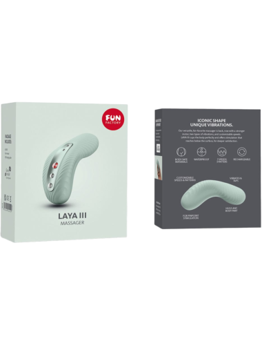 FUN FACTORY - LAYA III WIEDERAUFLADBARER AUFLEGVIBRATOR SALBEIGRÜN