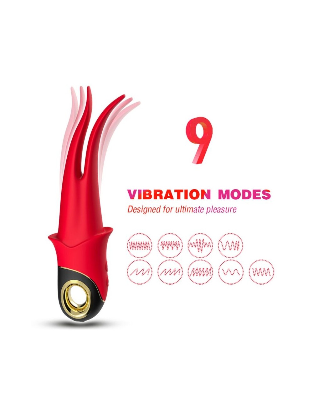 ARMONY - SHADOW VIBRATOR DOPPELKOPF TEASING ROT