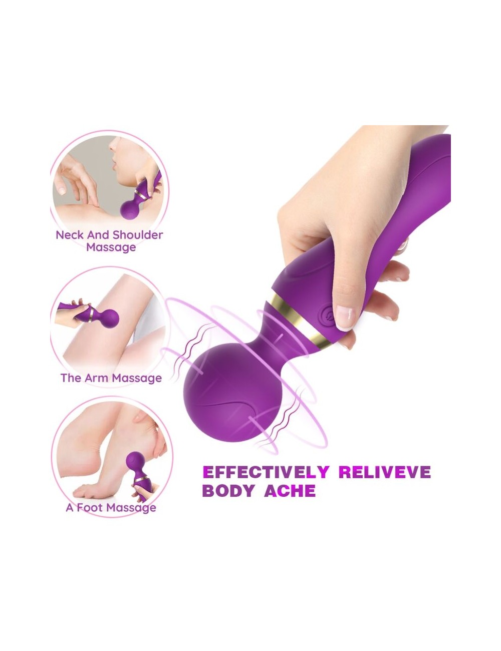 ARMONY - FREEZA MASSAGER & VIBRATOR SUPER FLEXIBLER KOPF LILA