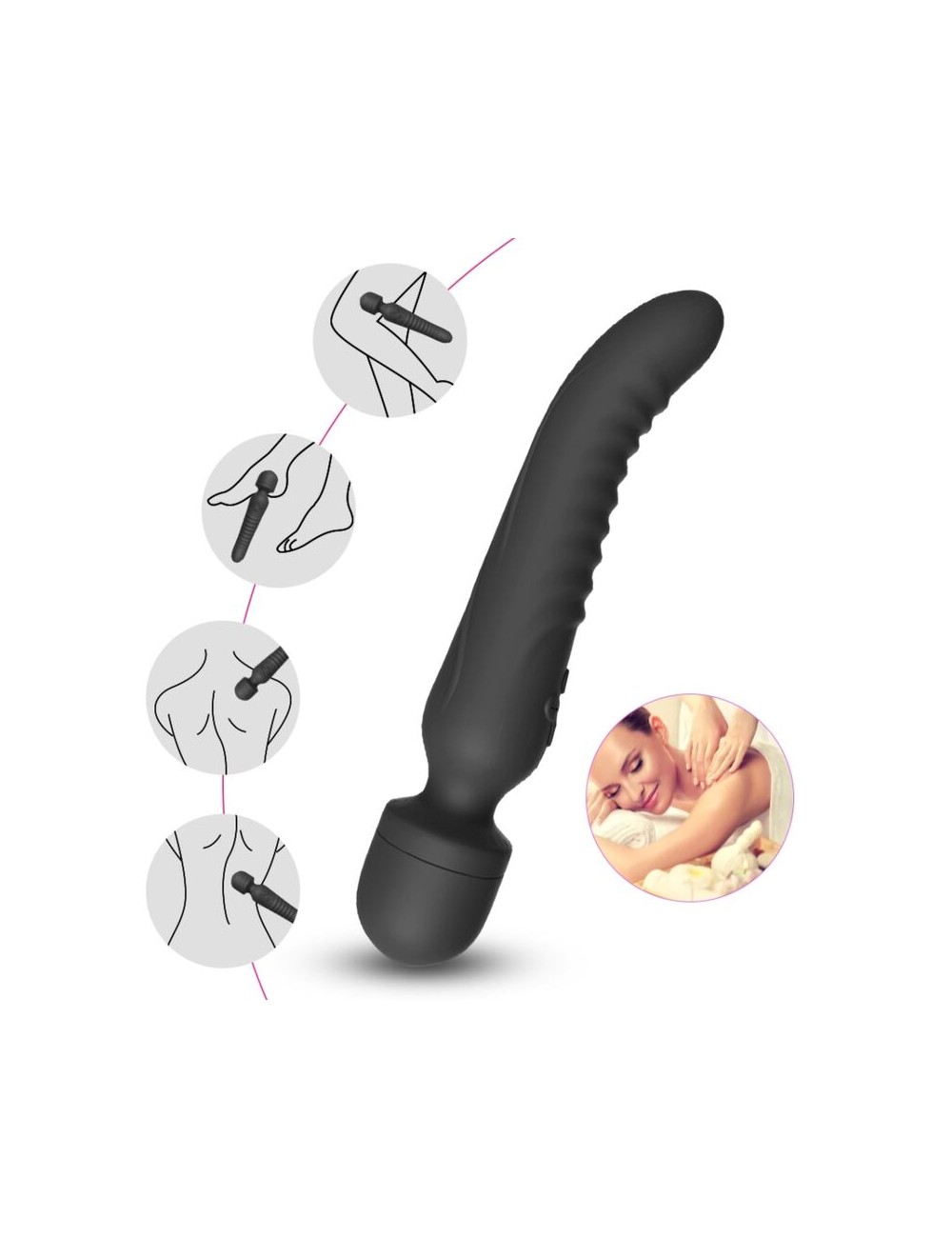 ARMONY - MISSION MASSAGER & VIBRATOR WÄRMEEFFEKT SCHWARZ