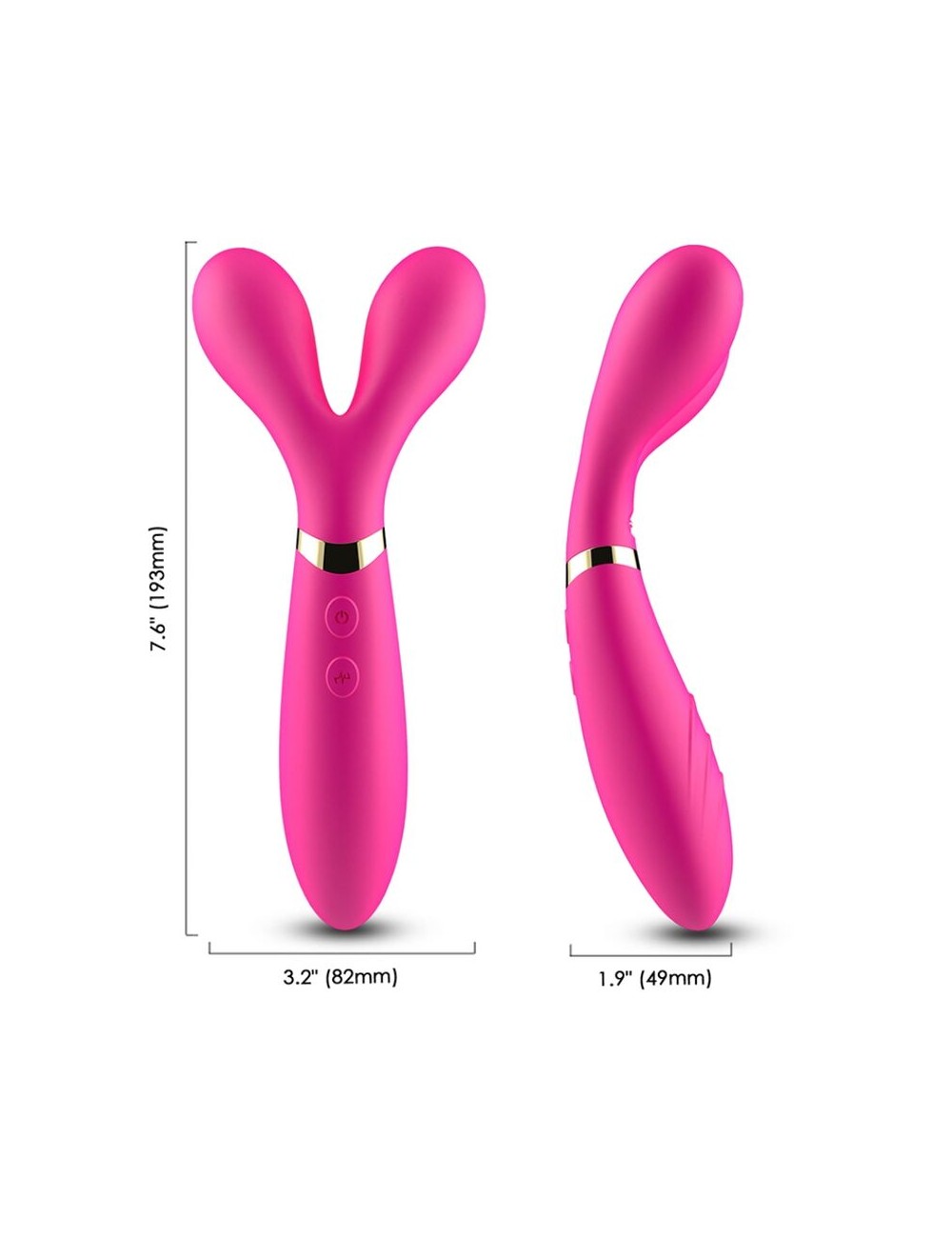 ARMONY - Y-WAND MASSAGER & VIBRATOR DOPPELKOPF FUCHSIA