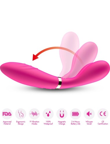 ARMONY - Y-WAND MASSAGER & VIBRATOR DOPPELKOPF FUCHSIA