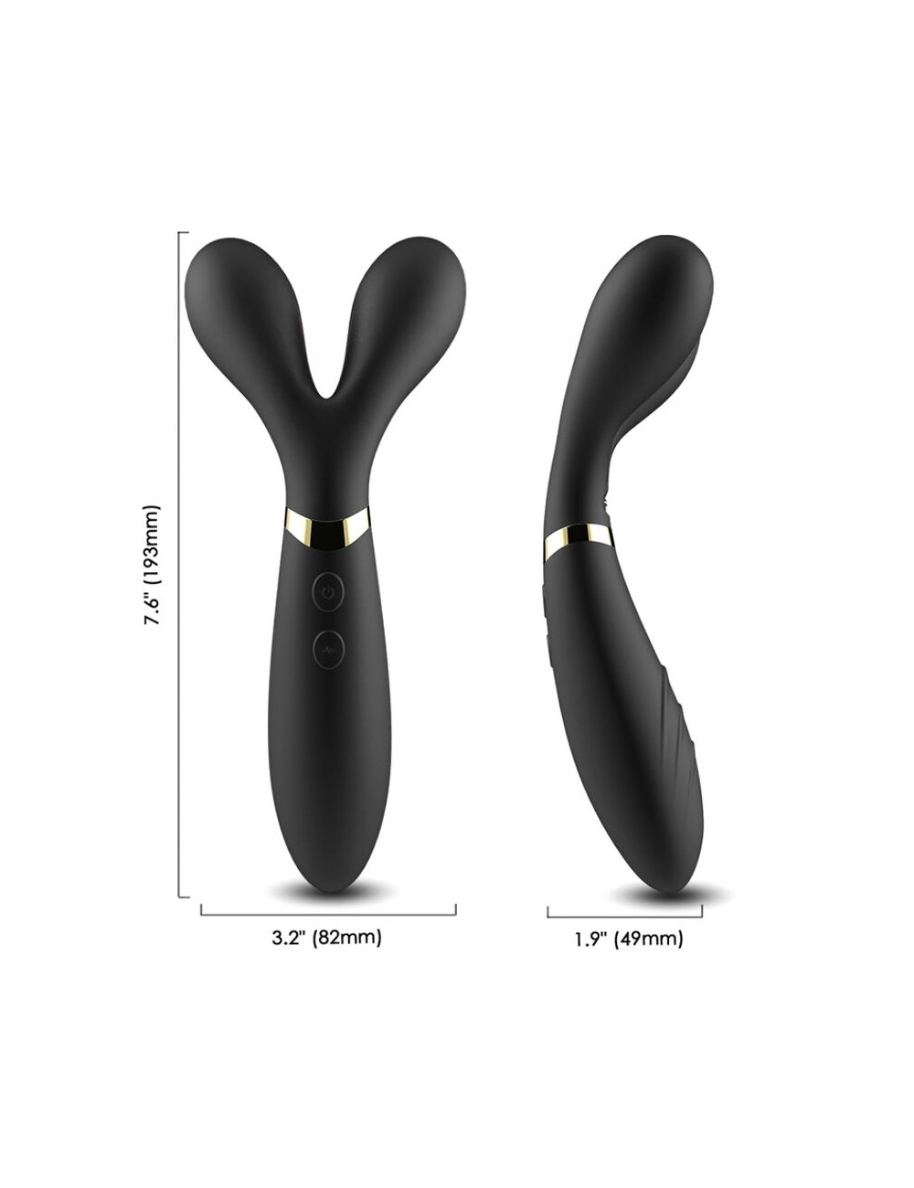 ARMONY - Y-WAND MASSAGER & VIBRATOR DOPPELKOPF SCHWARZ