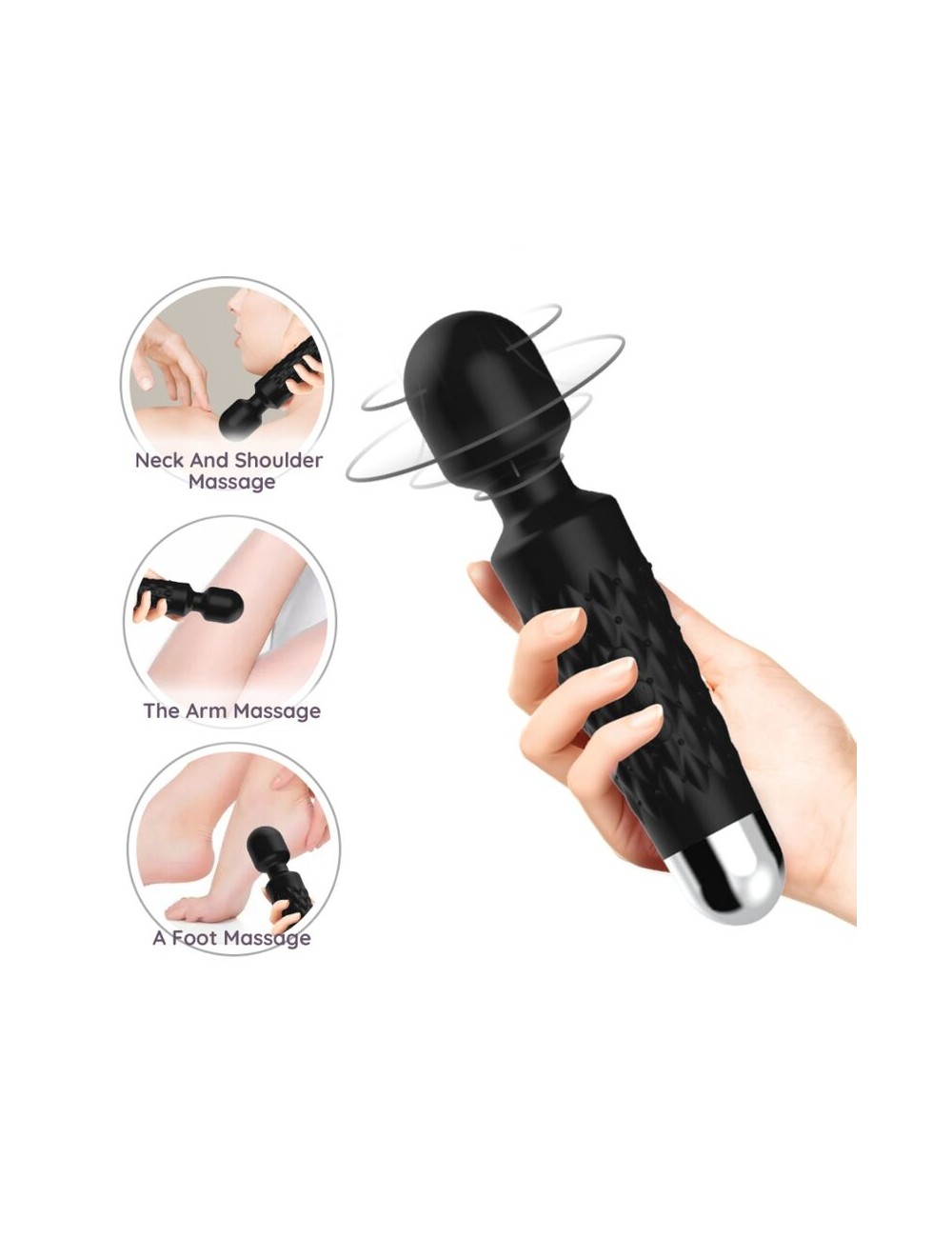 ARMONY - POSTMAN MASSAGER & VIBRATOR SUPER FLEXIBLER KOPF SCHWARZ