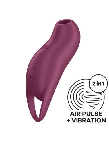 SATISFYER - POCKET PRO 1 KLITORIS-STIMULATOR GRANAT