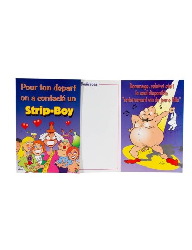 FEMARVI - STRIP BOY GOODBYE CARD /FR