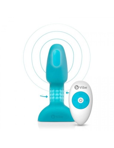 B-VIBE - RIMMING ANALPLUG MIT FERNBEDIENUNG, PETITE TEAL