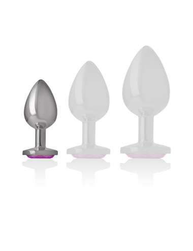 INTENSE - ALUMINIUM-METALL-ANAL-STECKER ROSA HERZ GRÖSSE S
