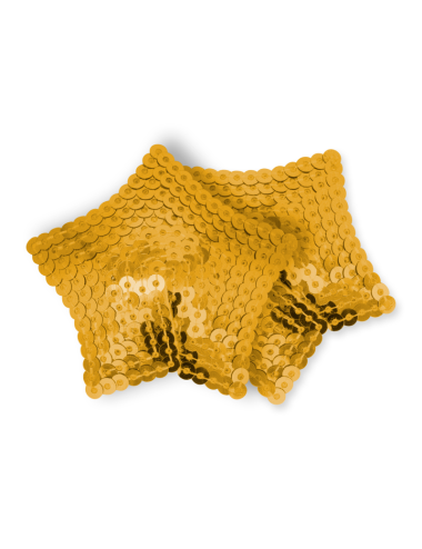 OHMAMA-FETISCH - GOLDENE STERN-NIPPEL-ABDECKUNGEN MIT PAILLETTEN