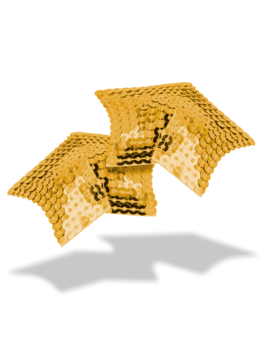 OHMAMA-FETISCH - GOLDENE STERN-NIPPEL-ABDECKUNGEN MIT PAILLETTEN
