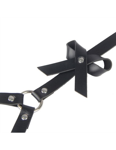 SUBBLIME - LEDER TAILLE UND BEIN HARNESS SCHWARZ EINE GRÖSSE