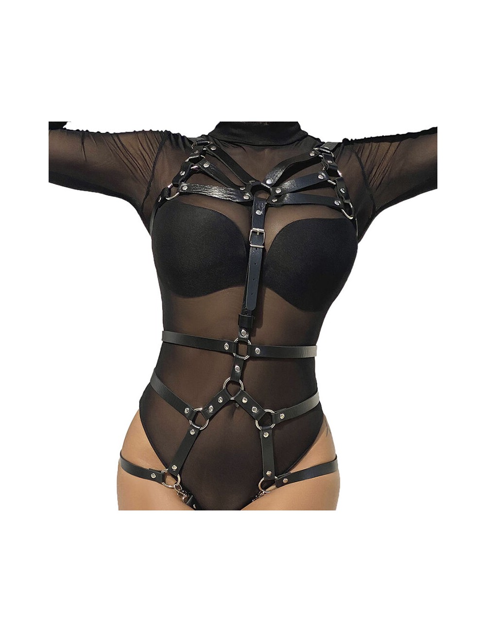 SUBBLIME - KÖRPERHARNESS VERSTELLBARE RIEMEN LEDER SCHWARZ EINE GRÖSSE SUBBLIME - KÖRPERHARNESS VERSTELLBARE RIEMEN LEDER SCHWARZ EINE GRÖSSE