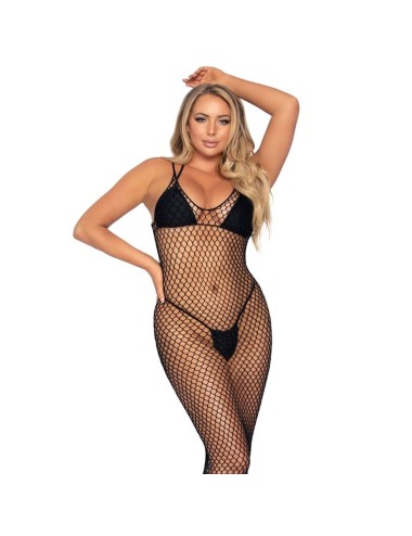 LEG AVENUE - GEWEBTES TWIST-NET-MAXIKLEID