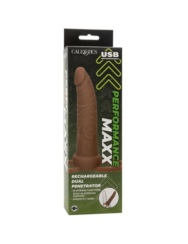 CALEXOTICS - PERFORMANCE MAXX WIEDERAUFLADBARER DUAL-PENETRATOR, BRAUN