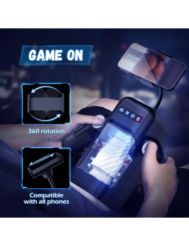 GAME CUP - STOßENDER VIBRATIONS-MASTURBATOR MIT HEIZFUNKTION UND MOBILER UNTERSTÜTZUNG - SCHWARZ