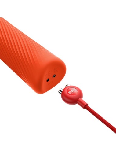 FUN FACTORY - VIM SILIKON WIEDERAUFLADBARER, VIBRIERENDER, GEWICHTETER RUMBLE WAND SUNRISE ORANGE