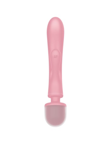 SATISFYER - TRIPLE LOVER RABBIT VIBRATOR MASSAGER ROSA