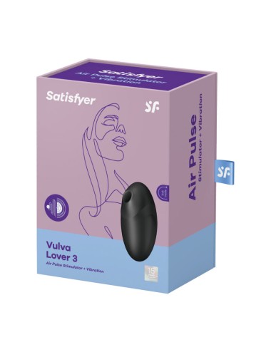 SATISFYER - VULVA LOVER 3 LUFTPULSSTIMULATOR & VIBRATOR SCHWARZ
