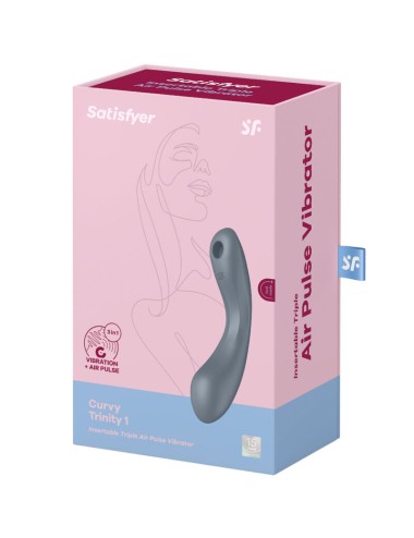 SATISFYER - CURVE TRINITY 1 AIR PULSE VIBRATION GRAU