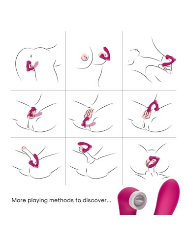 ARMONY - SECRETKISS LECKT VIBRIERENDEN CLIT UND VIBRATOR IN GEBOGENEM FUCHSIA