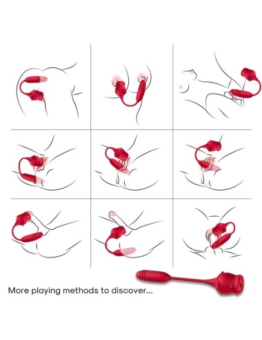 ARMONY - ROSEKNIGTH LECKT VIBRIERENDEN CLIT UND VIBRATOR ROT