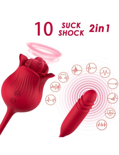 ARMONY - ROSELIP LECKT VIBRIERENDEN CLIT UND VIBRATOR ROT