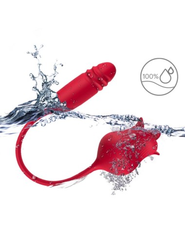 ARMONY - ROSELIP LECKT VIBRIERENDEN CLIT UND VIBRATOR ROT