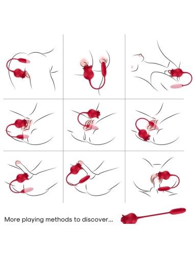 ARMONY - ROSELIP LECKT VIBRIERENDEN CLIT UND VIBRATOR ROT