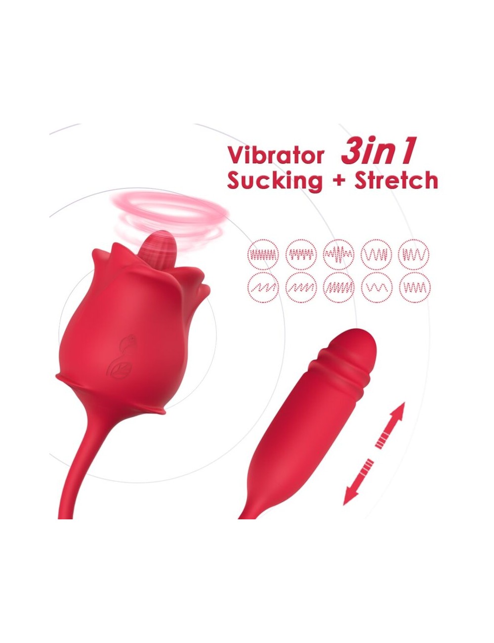 ARMONY - ROSA STIMULATOR & VIBRATOR COLA RED