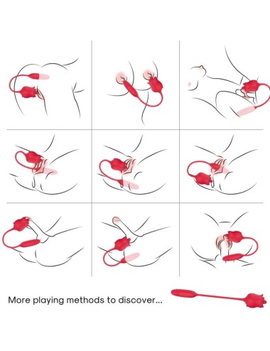 ARMONY - ROSA STIMULATOR & VIBRATOR COLA RED