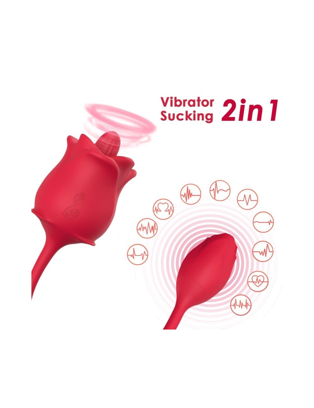 ARMONY - ROSA STIMULATOR & VIBRATOR COLA RED