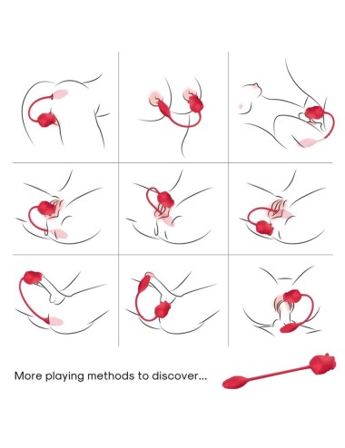 ARMONY - ROSA STIMULATOR & VIBRATOR COLA RED