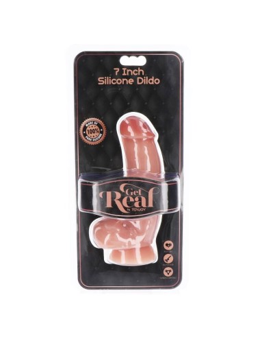 GET REAL - SILIKONDILDO 18 CM MIT KUGELN HAUT