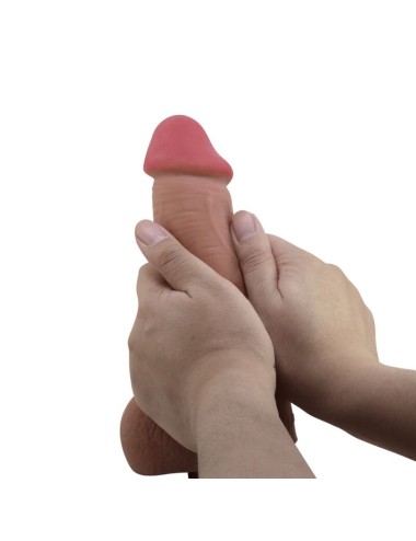 PRETTY LOVE - REALISTISCHER DILDO DER SLIDING SKIN-SERIE MIT SLIDING SKIN-SAUGNAPF BRAUN 23,4 CM