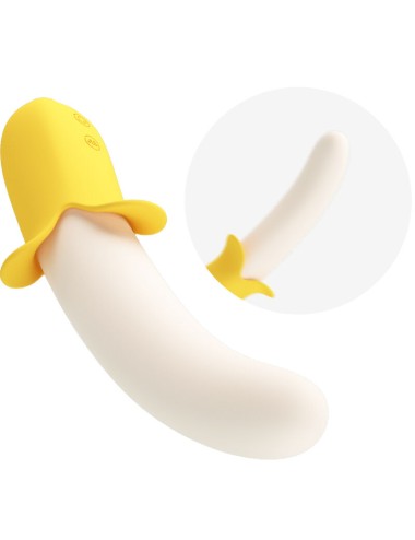 PRETTY LOVE - BANANA GEEK SUPER POWER 7 VIBRATIONEN UP&DOWN SILIKON SCHWARZ