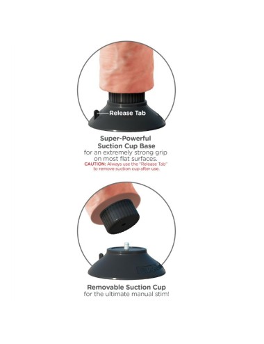 KING COCK - VIBRATORDILDO 23 CM NATÜRLICH