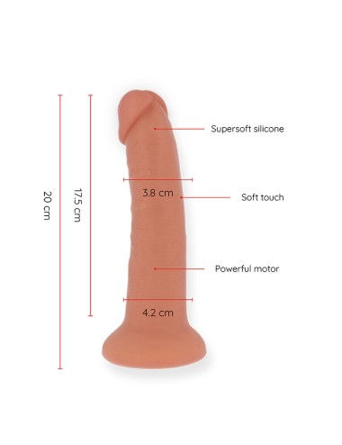 ONINDER - MITTLERER BOGOTÁ-VIBRATORDILDO MIT 9 GESCHWINDIGKEITEN NATÜRLICH 22 CM -O- 4,5 CM - KOSTENLOSE APP