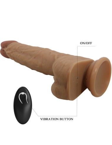 PRETTY LOVE - JONATHAN SILIKONDILDO 3 VIBRATIONEN + 3 EINFÜHRMASSNAHMEN FERNBEDIENUNG 21 CM