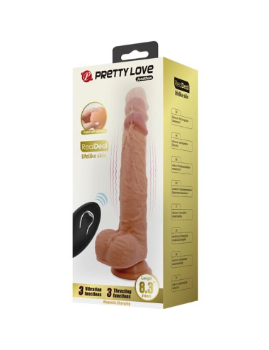 PRETTY LOVE - JONATHAN SILIKONDILDO 3 VIBRATIONEN + 3 EINFÜHRMASSNAHMEN FERNBEDIENUNG 21 CM