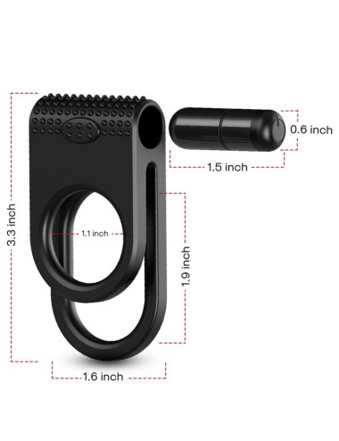 ARMONY - TWINS DOPPEL-VIBRATORRING FÜR PAARE SCHWARZ