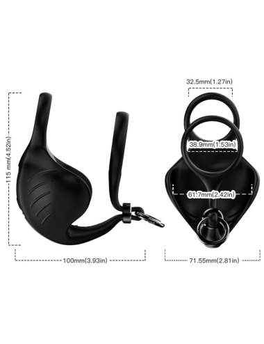 ARMONY - MANTA SCROTUM VIBRATOR RING FERNBEDIENUNG SCHWARZ