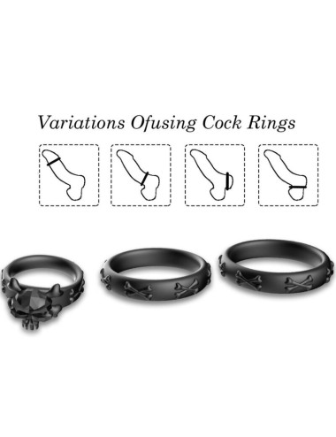 ARMONY - RINGE CALAVERA SILIKON SCHWARZ