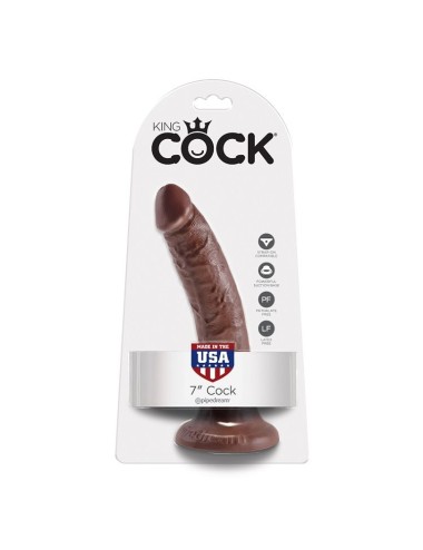 KING COCK - 7 DILDO SCHOKOLADE 17.8 CM