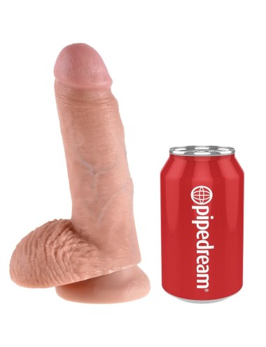 KING COCK - 7 DILDO FLEISCH MIT EIER 17.8 CM