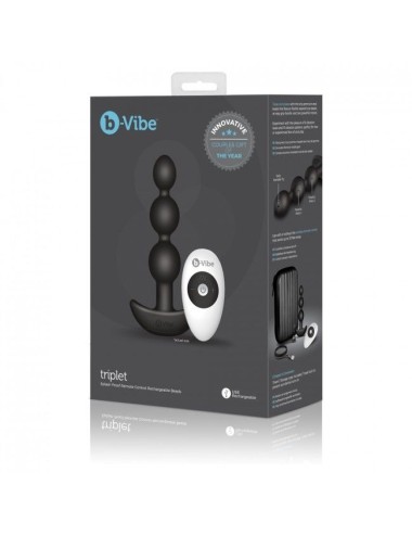 B-VIBE - TRIPLET ANAL-FERNBEDIENUNGSPERLEN SCHWARZ