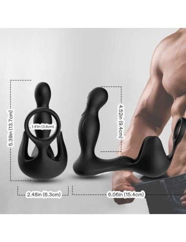 ARMONY - SURROUND VIBRATOR ANAL & STIMULATOR HODEN & RING FERNBEDIENUNG SCHWARZ
