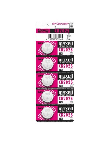 MAXELL - BATTERIE LITIO CR2025 3V 5UDS